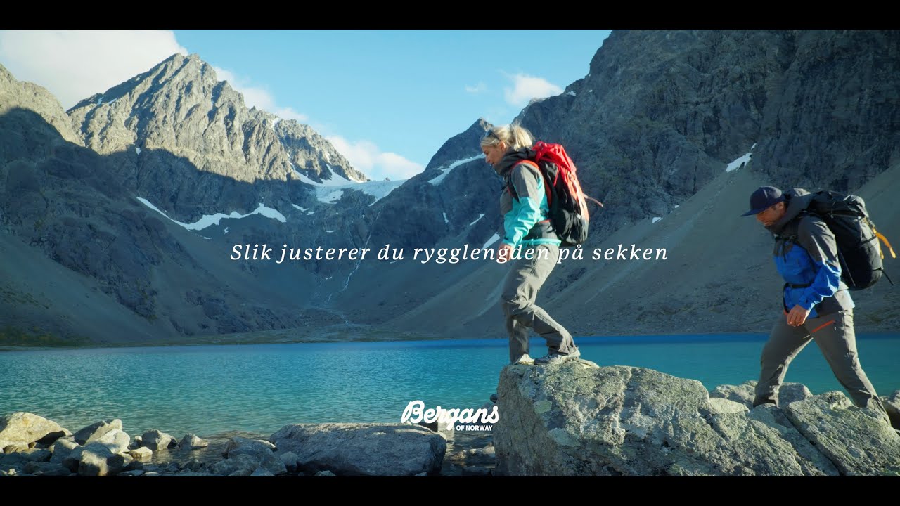 Slik justerer du rygglengden på sekken