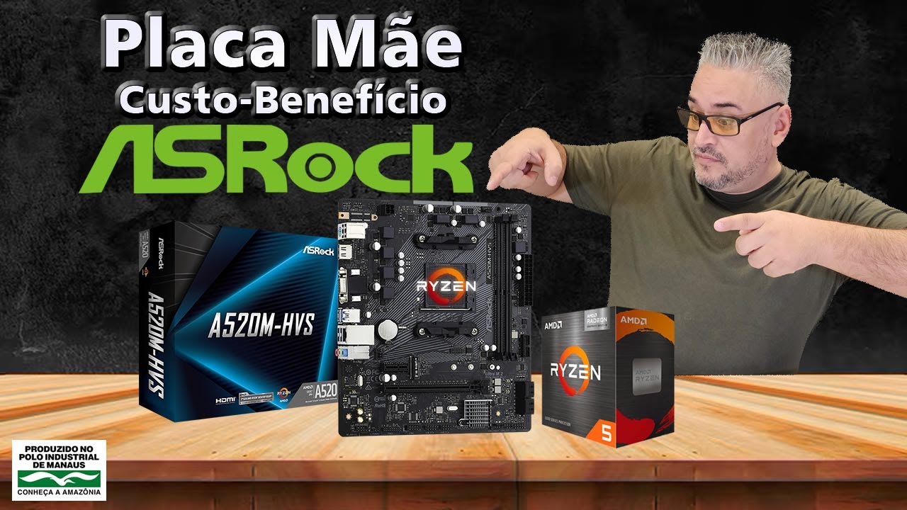 Placa Mãe ASRock A520M-HVS é boa ???  Motherboard AM4 de entrada para seu Ryzen produzida no Brasil