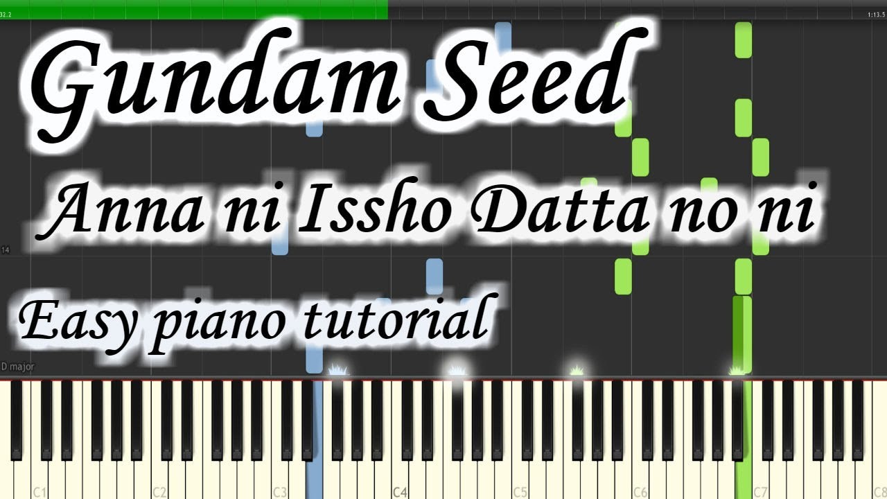 Gundam Seed - Anna ni Issho Datta no ni - Very easy and simple piano tutorial synthesia cover