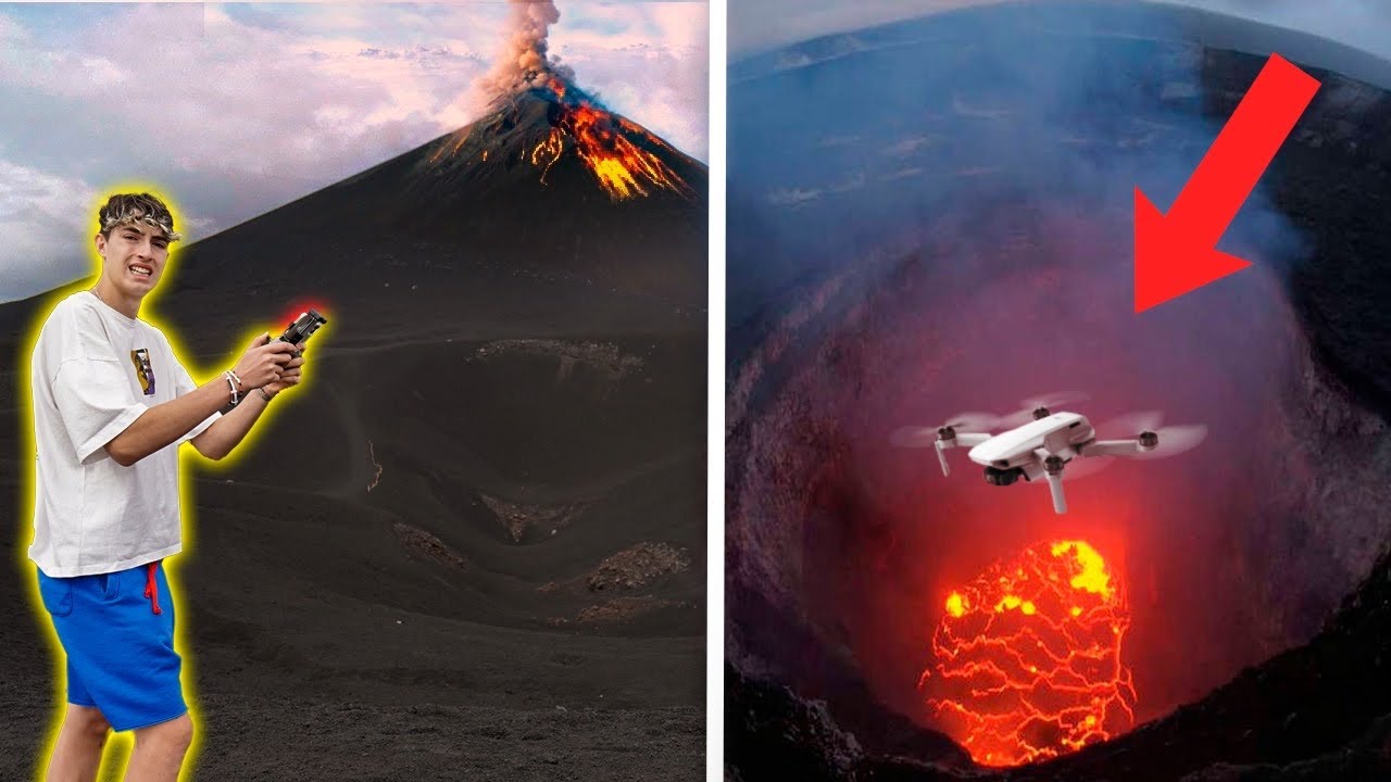 SE ME CAYÓ EL DRON EN LA LAVA DE UN VOLCÁN EN ERUPCIÓN!