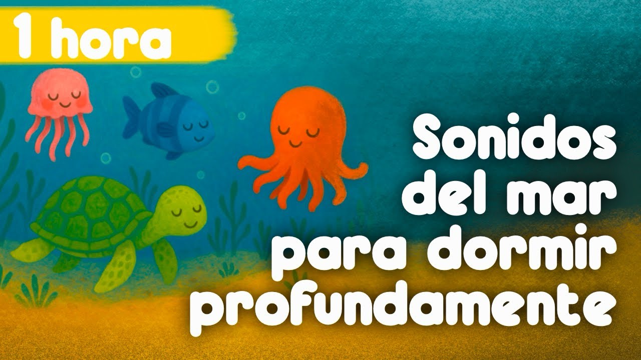Música Relajante con Sonidos del Mar 🌊 | Fondo Marino con Animalitos para Dormir o Relajarse