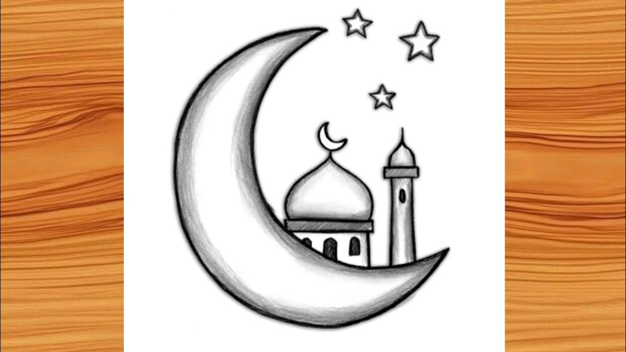 How to Draw Ramadan Kareem Step by Step 🕌 Easy Masque Drawing for Beginners 