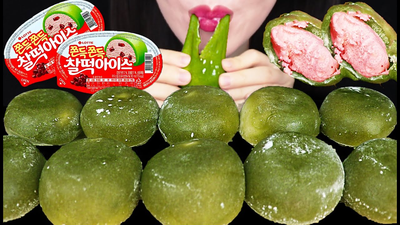 ASMR Mochi Ice Cream 쫀득쫀득 찰떡아이스 먹방 Mukbang, Eating