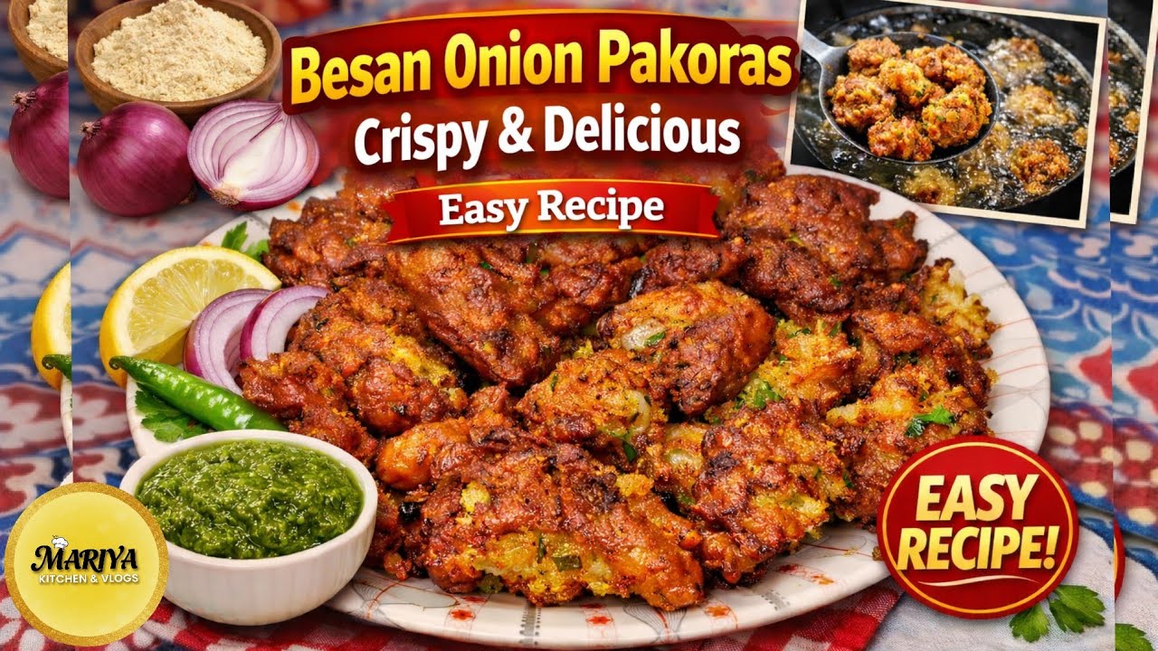 Besan Pyaz Pakora Recipe | Crunchy & Delicious Snack 😋 