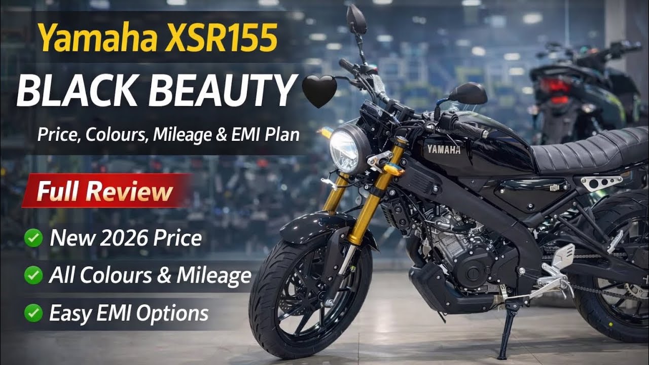 Yamaha XSR155 Black Colour 2026 🖤 Price, EMI & All Colours | Full Detailed Review 🔥