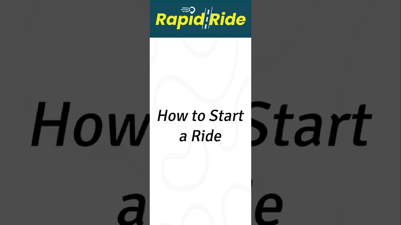 How to start a Ride on Rapid Ride Partner app