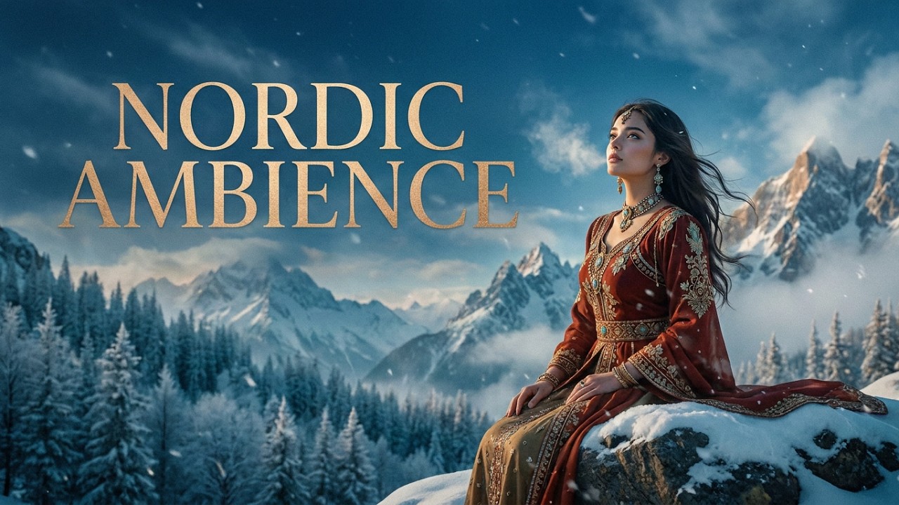Nordic Winter Fantasy and Soft Music | Snow Forest Princess Ambience 1 Hour | Study & Stress Relief