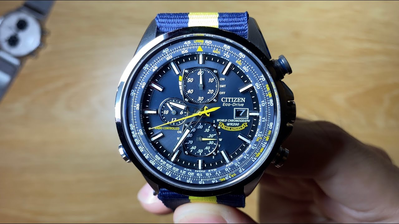Citizen - AT8020-03L - Eco Drive Blue Angels World Chronograph Men's Watch Review