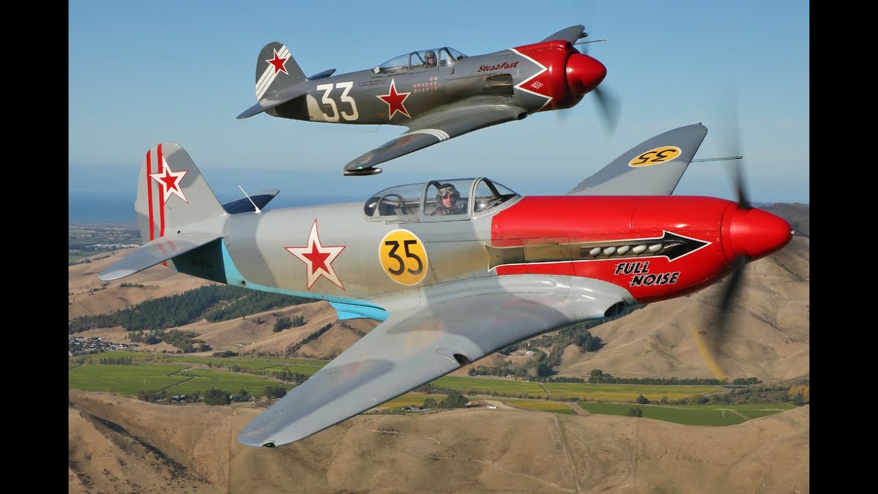 Yak 3M and a Yak 3U formation flying and aerobatics.