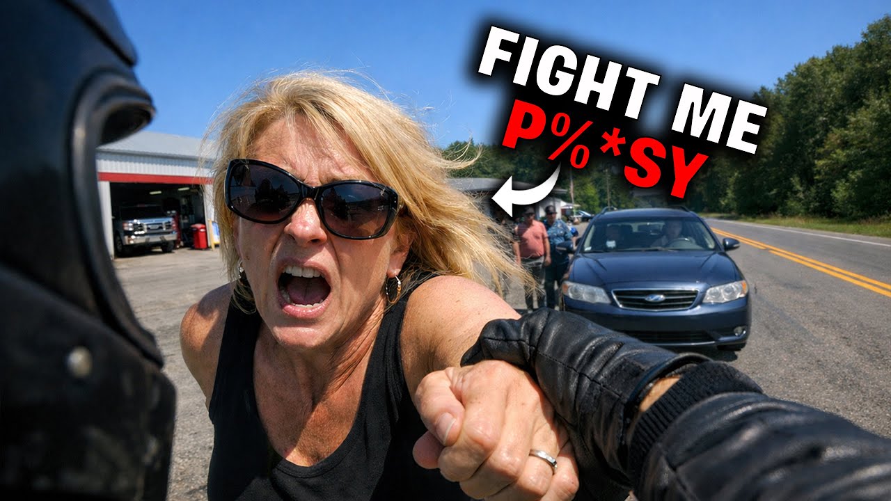 When Karens Mess with Wrong Biker - Road rage Compilation