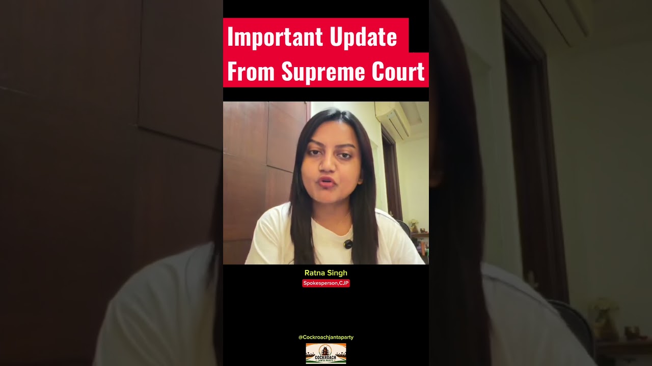 Supreme Court का Important Update | Akshat Tripathi Noida | Cockroach Janta Party #shorts #cjp