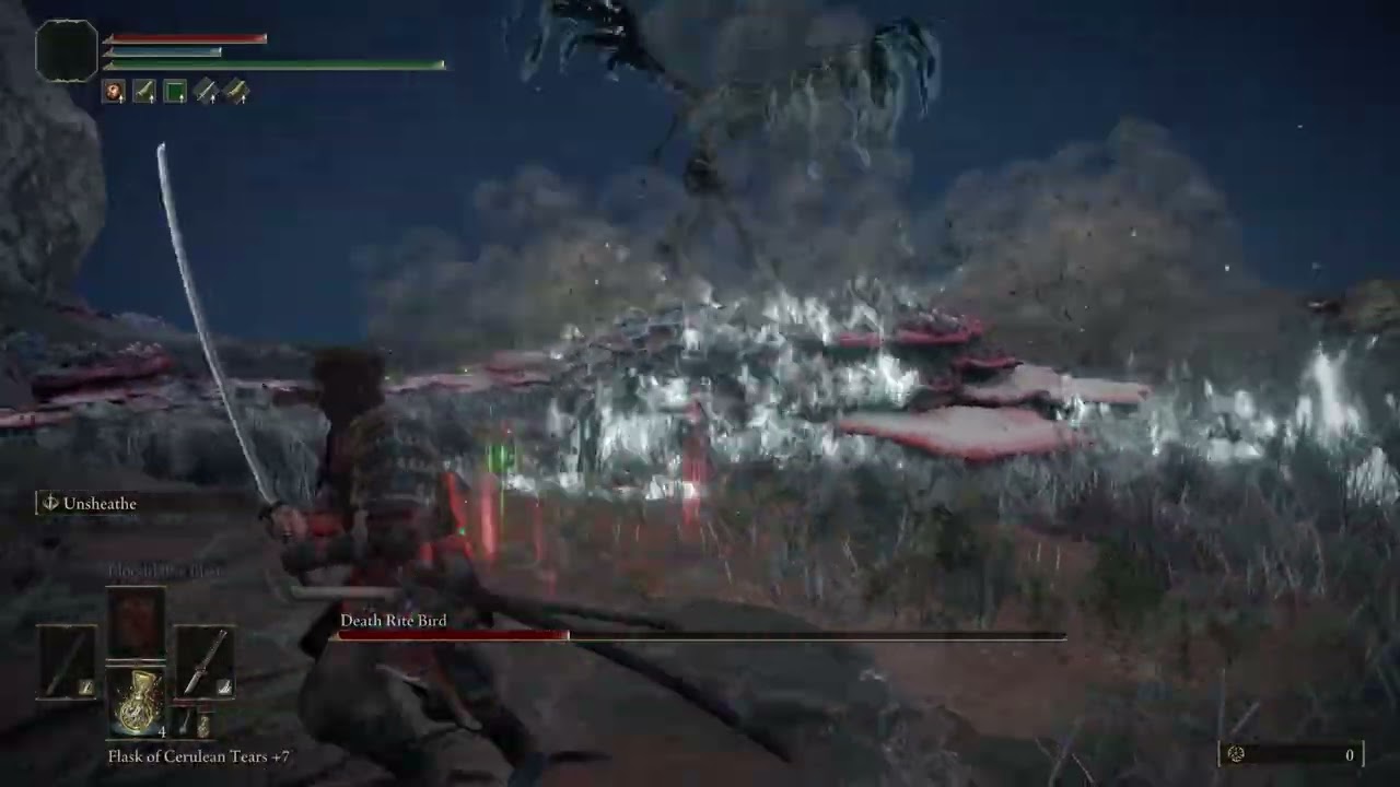 Samurai vs Death Rite Bird (Caelid, NO HIT) - Elden Ring Boss 070/165