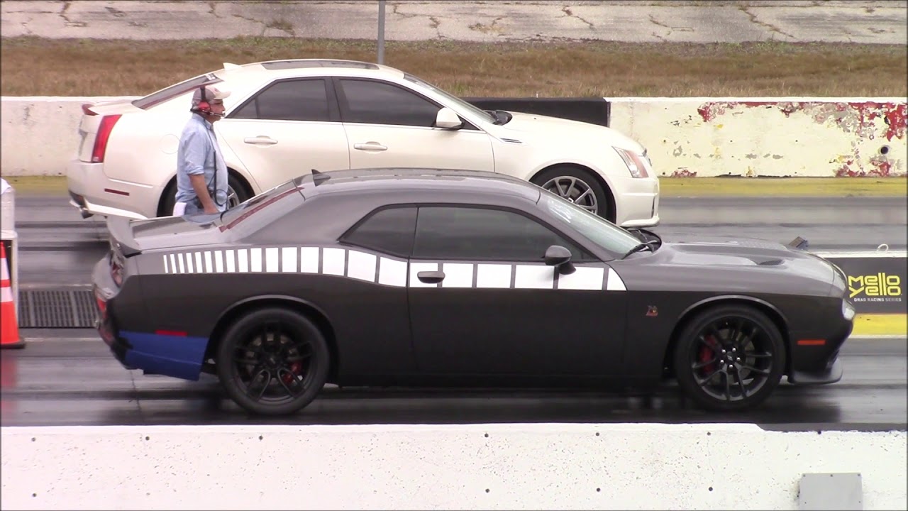 Cadillac CTS-V vs Hellcat Challenger & Scat Pack 392 1/4 Mile