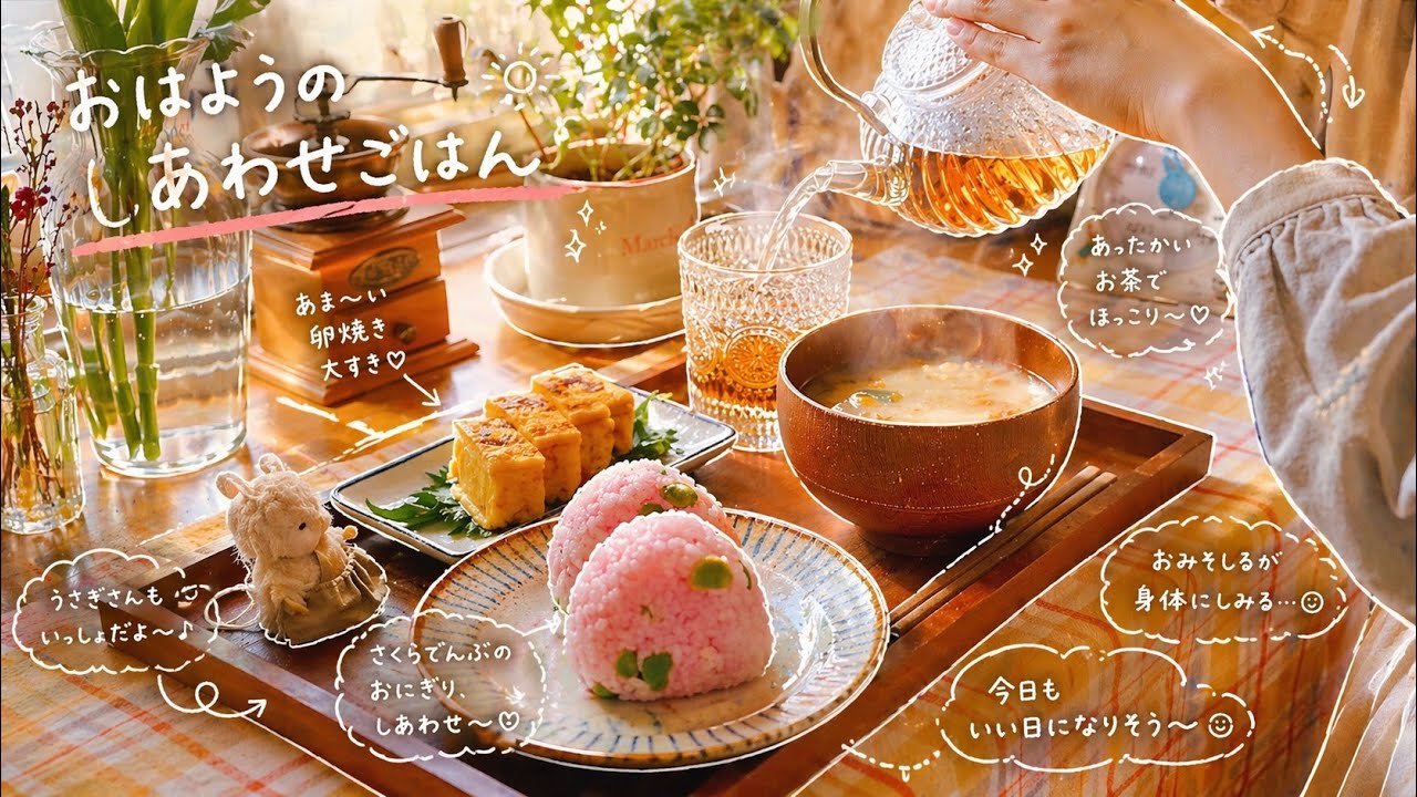 ちいさな小屋｜春の3日間のごはん🌸苺あんこトースト、春色おにぎり、菜の花パスタ｜vlog.42