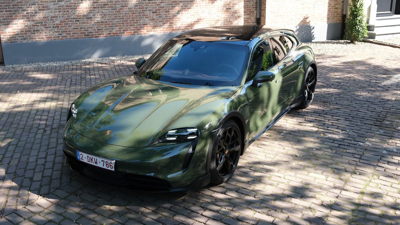 Porsche Taycan Cross Turismo PTS Nato Olive