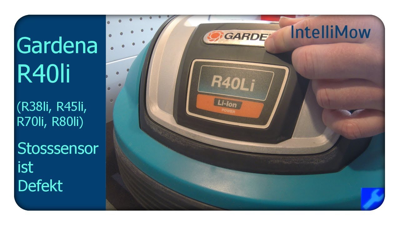 Gardena R40li Stoßsensor ist defekt, Gummidämpfer tauschen
