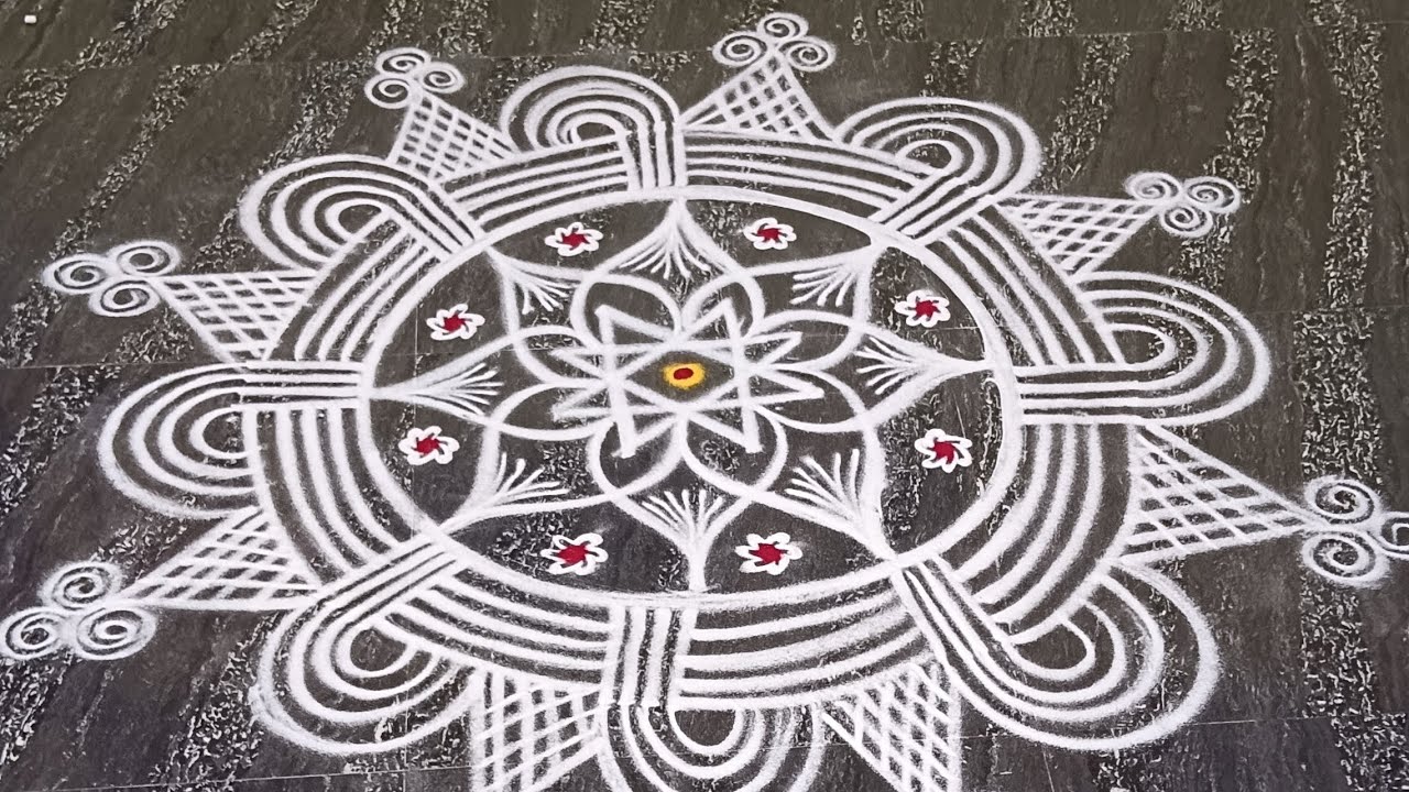 Simple and elegant Rangoli ❤️❤️❤️