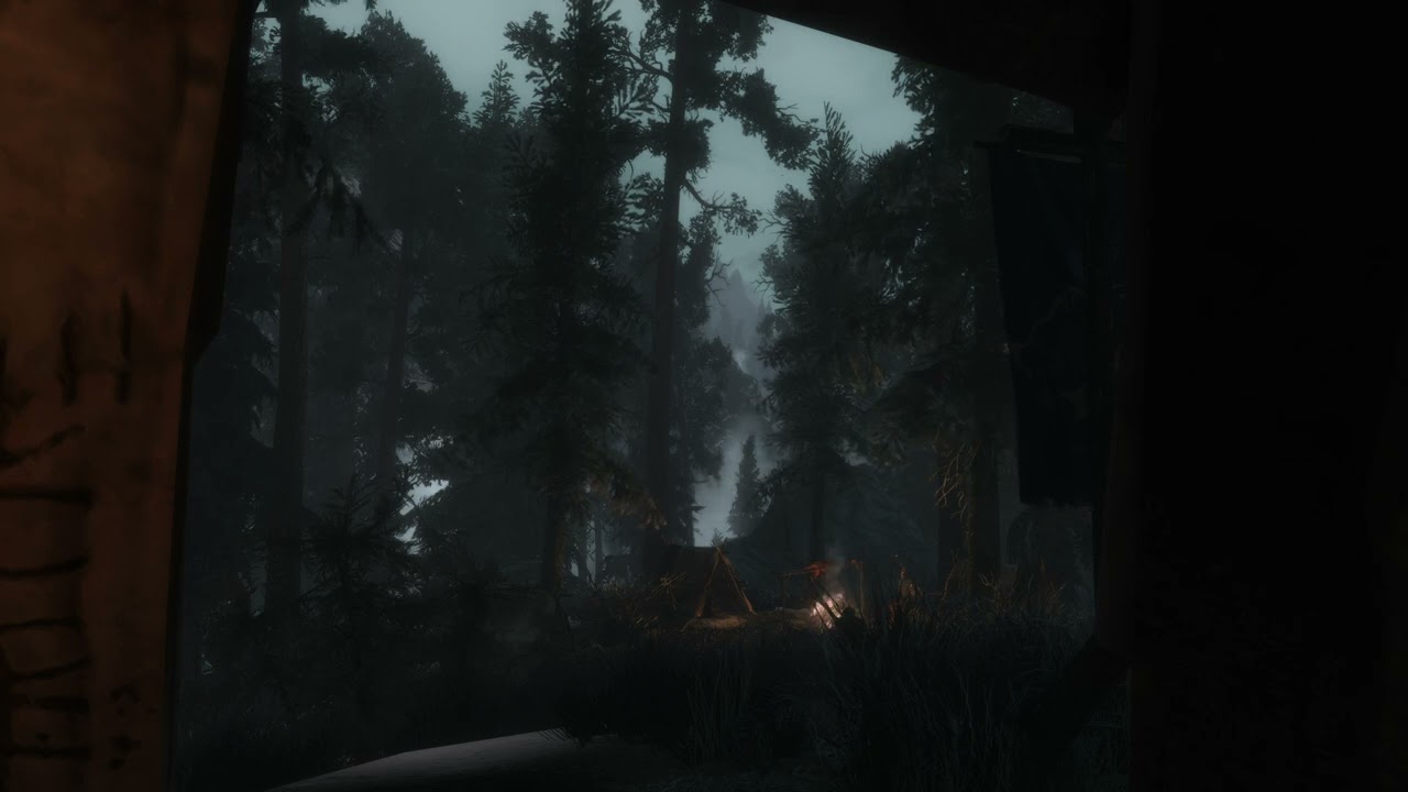 Skyrim 4K Ambience - Foggy Night - VHZ VIBES