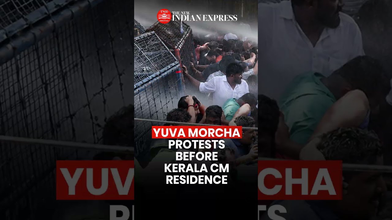 BJP's Yuva Morcha protests before Kerala CM&rsquo;s residence over PSC exam irregularities