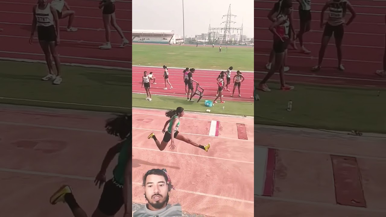 Triple jump girls national game AiU game Bhubaneswar #challenge #runner   #athletics