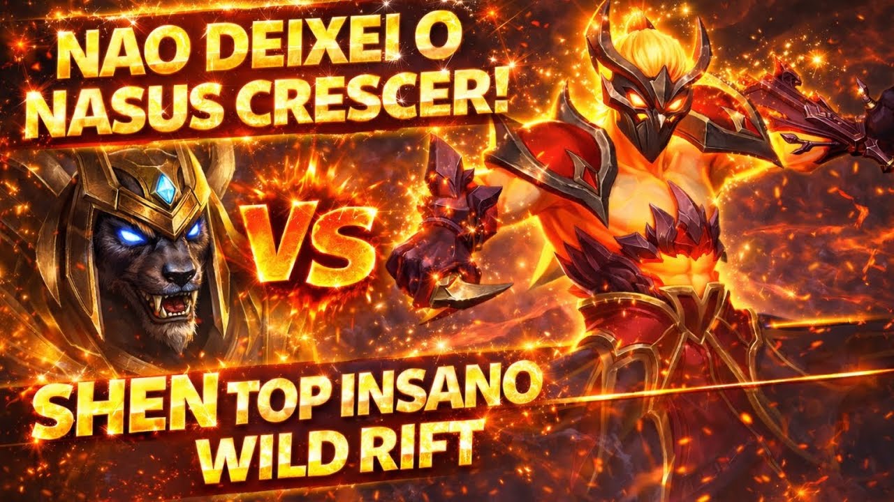 NÃO DEIXEI O NASUS STACKAR! SHEN TOP INSANO – Wild Rift