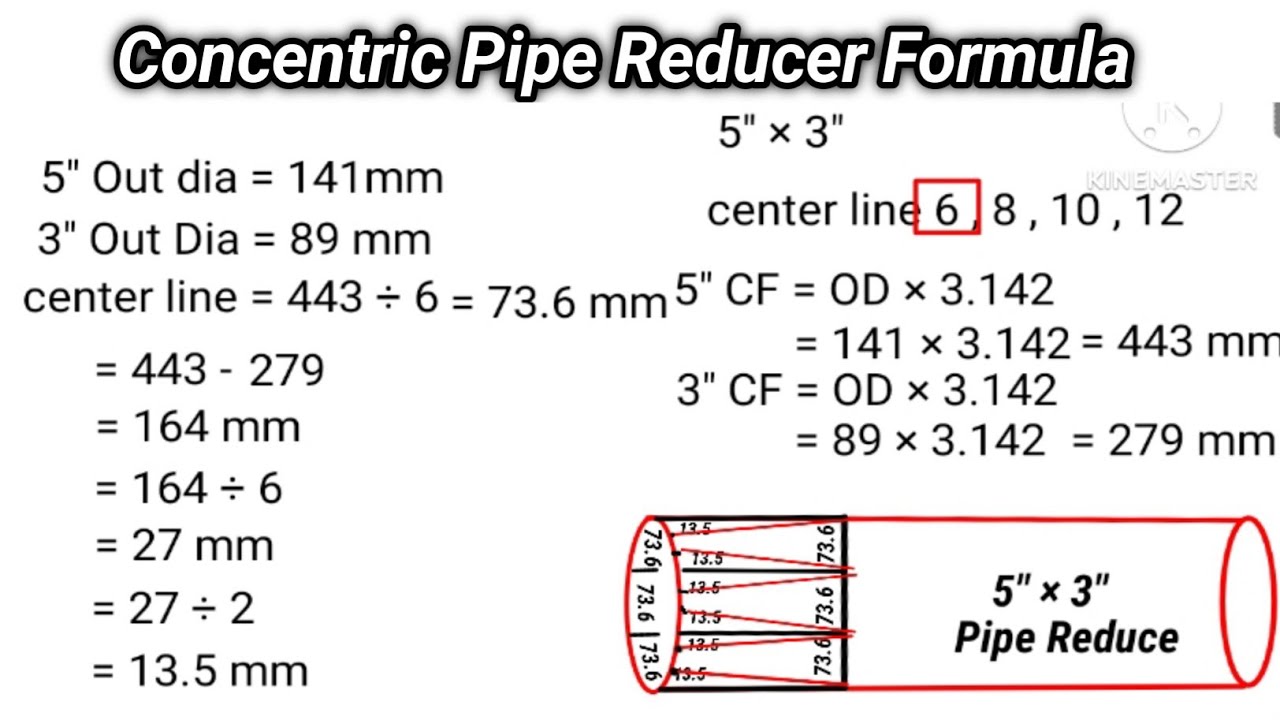 How To Concentric Pipe Reducer Formula And Detail !!