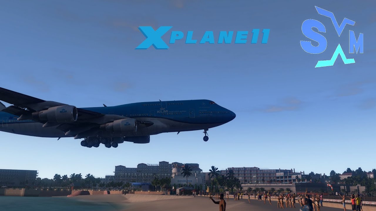 X-Plane 11 Plane Spotting: Princess Juliana Intl Airport (SXM/TNCM) on Maho Beach *NEW SCENERY*