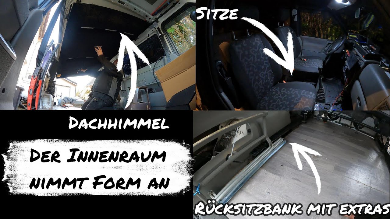 Dachhimmel, vordere Sitze einbauen & Vorbereitung für Heckauszug & Schlafbank  | VW T4 