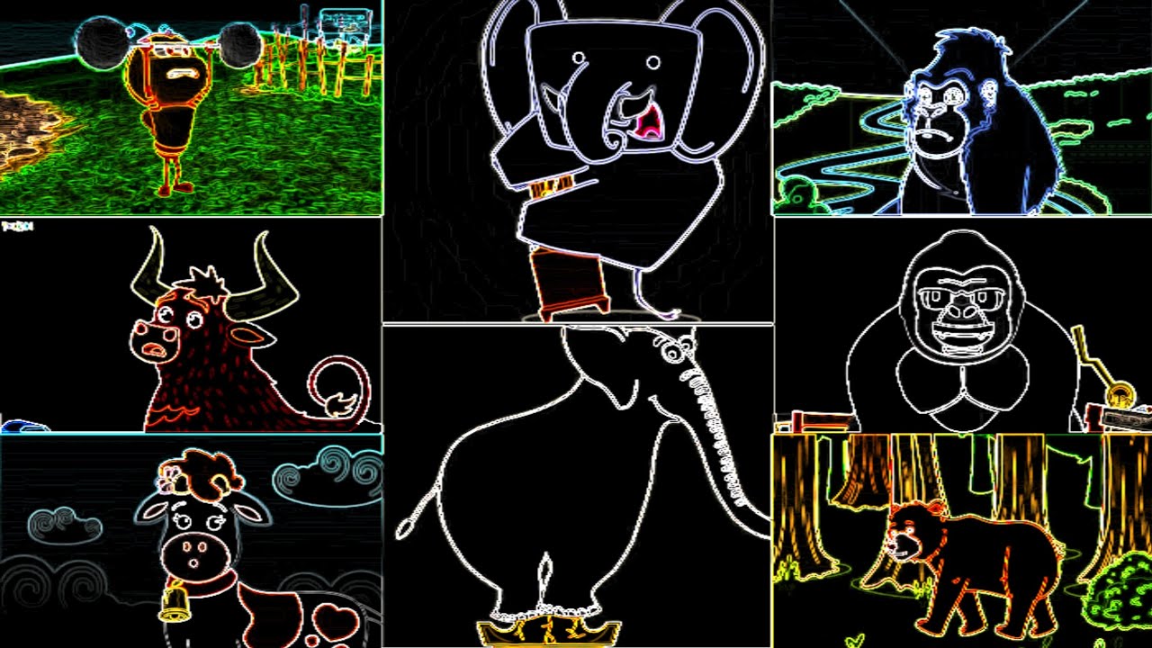 HICKORY DICKORY DOCK || NEON OUTLINE || 8 CLOCK CRASHER PARTY EFFECTS || EFFECT TUTORIAL