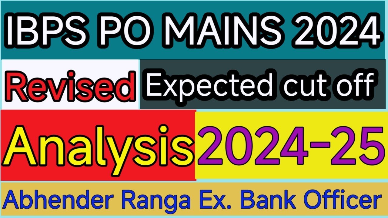 IBPS PO EXPECTED (REVISED) CUT OFF 2024 #ibps #ibpspo #ibpsrrb #ibpspoexpectedcutoff #ibpsclerk2024