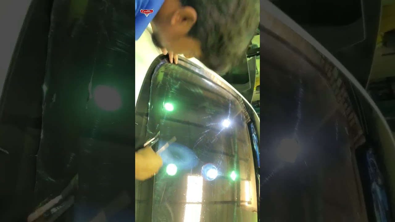3M Car Window Tinting Fixing on Tesla Model 3 