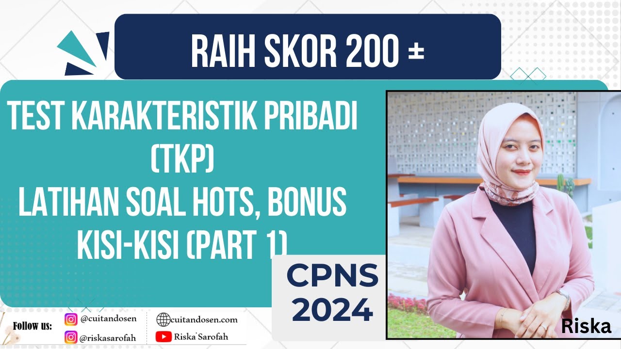 SOAL CPNS 2024 TKP HOTS, BONUS KISI-KISI TKP