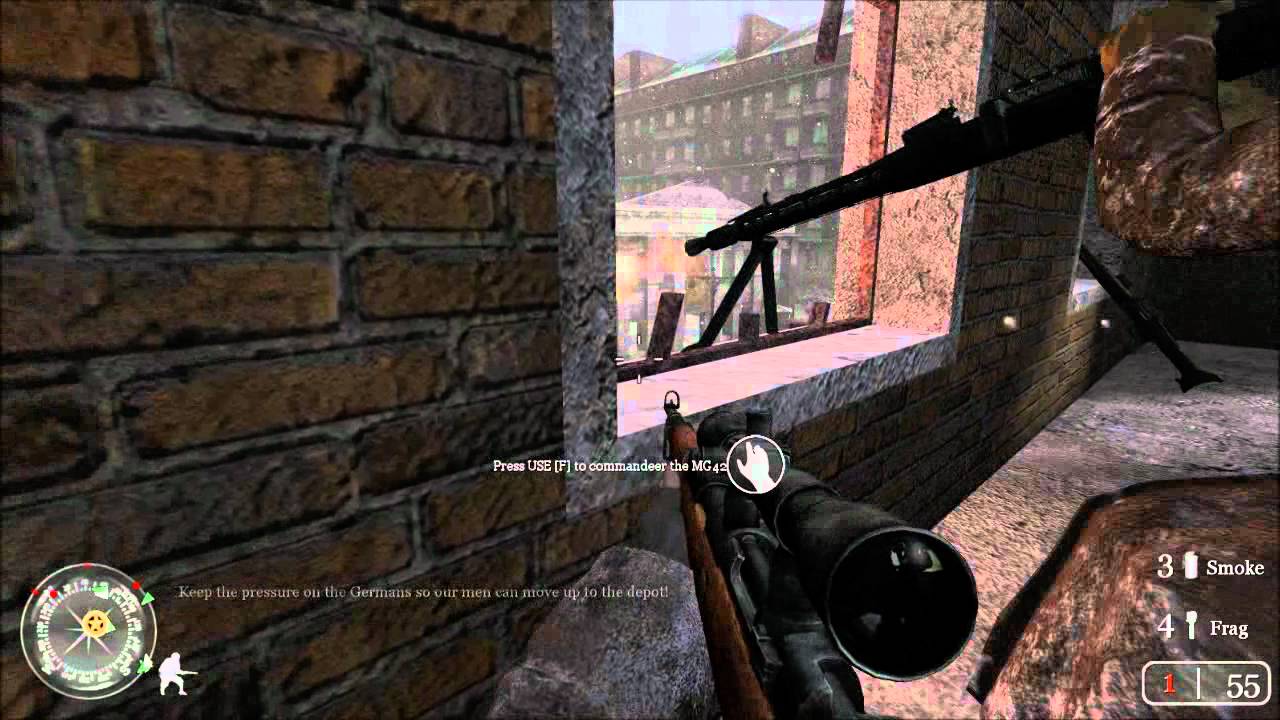Call of Duty 2- Mission 5: Downtown Assault "Veteran mode"
