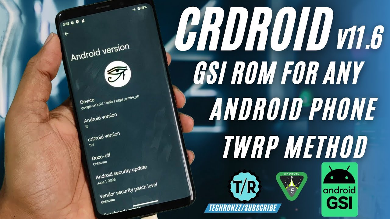 Install CR DROID 11.6  GSI Rom on Any Phone Ft. Samsung s9+ #crdroid #gsirom #gsi 