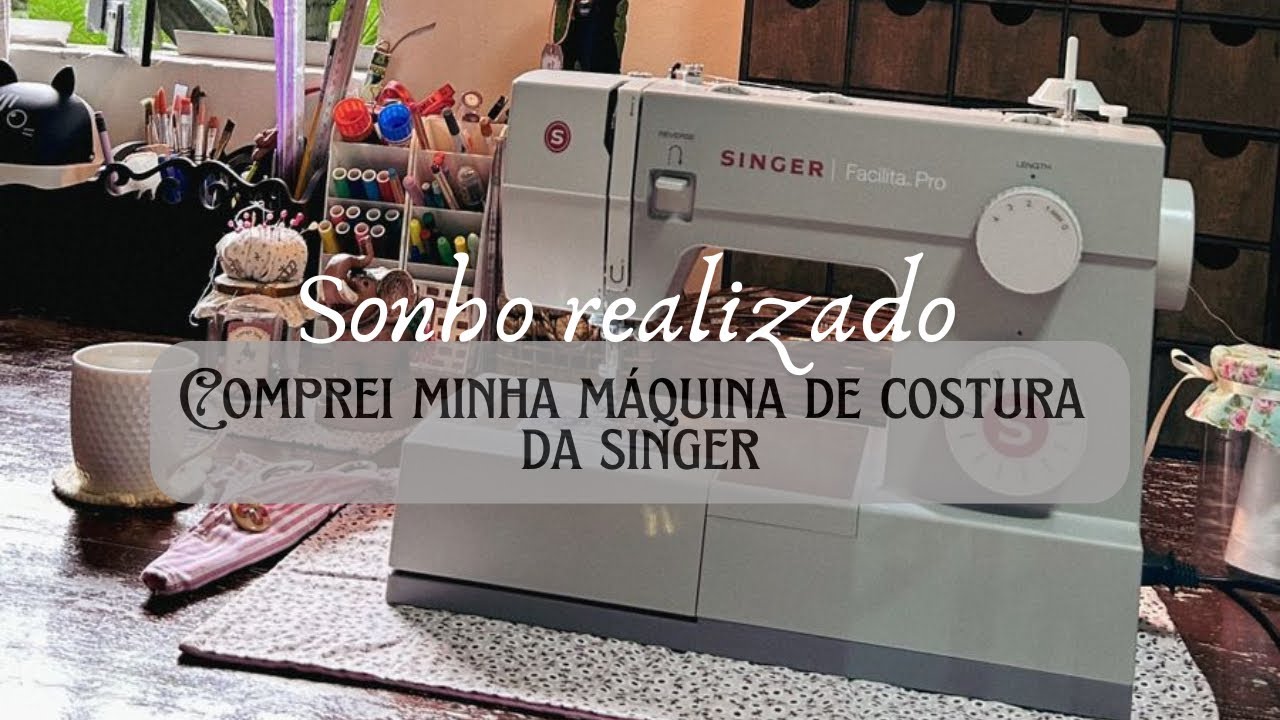 COMPREI MINHA MÁQUINA DE COSTURA SINGER + COMPRINHAS NA SHOPPE 🛍️#maquinadecostura #singer