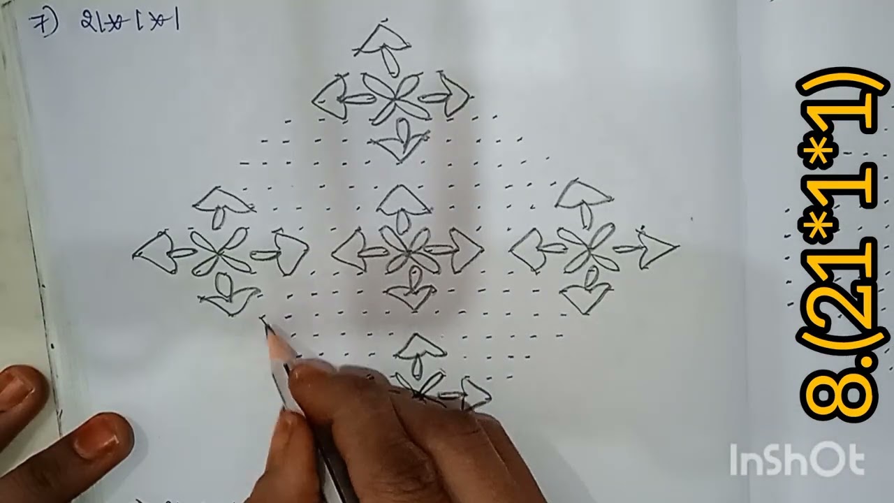 #21*rangoli #13రకాల ముగ్గులని 21చుక్కలతో ఈజీ ela వేసుకోవాలో ఇ వీడియోలో చూద్దాం 