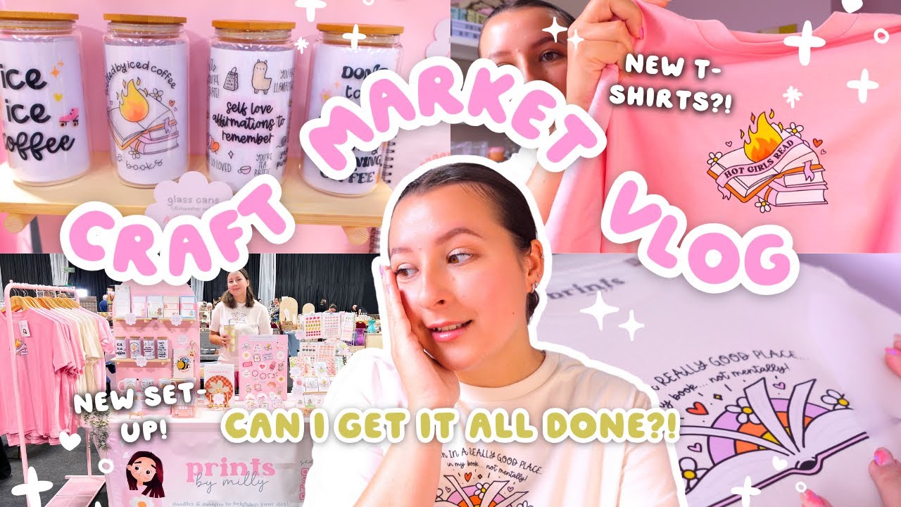 CRAFT MARKET VLOG 🌸 prepping for a market, the market day, how much did I make & was it worth it?! 💸