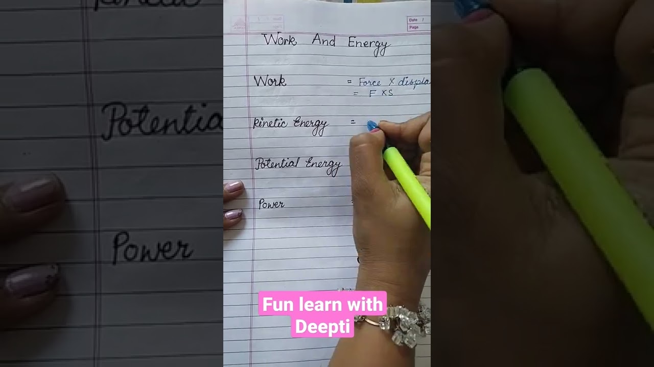 work and energy #formula #shorts #ytshorts#science