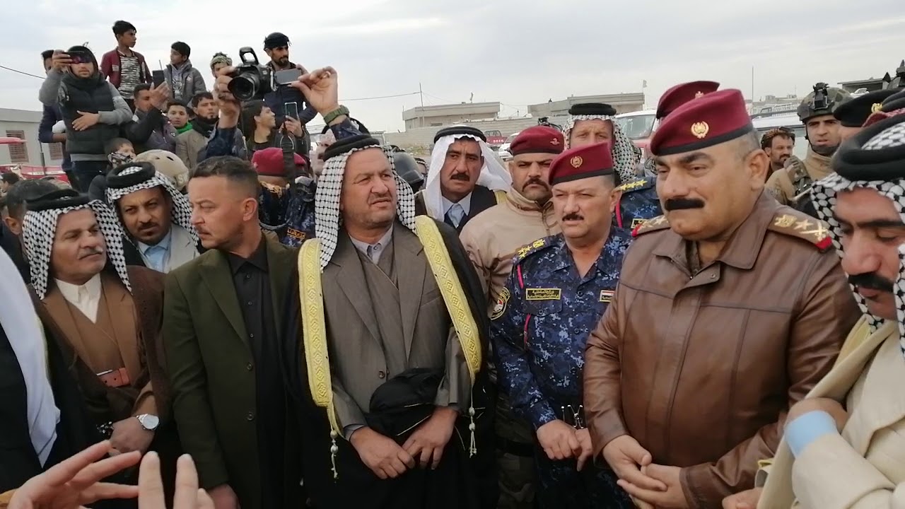 استقبال الشيخ خالد كاظم ال هاني شيخ عشيرة البدير في محافظة كركوك قائد عمليات كركوك سعد حربية تعزية