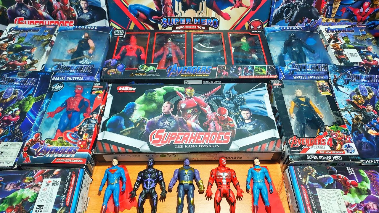AVENGERS TOYS/Action Figures/Unboxing/Cheap Price/Spiderman,Hulk,Thor,Thanos,Batman/Toys.#eps 403