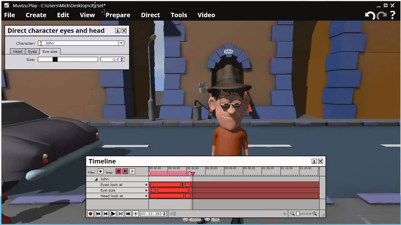 Muvizu Free Animation Software Tutorial - Direction