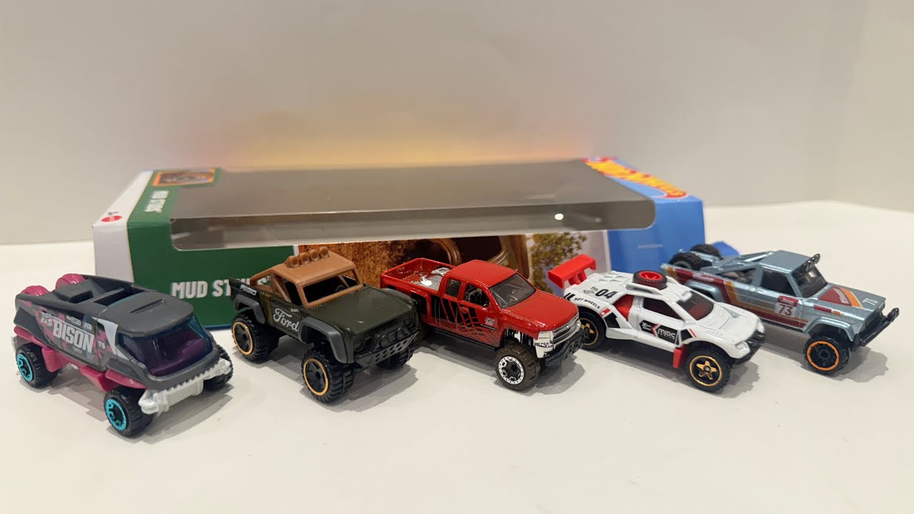 Обзор и распаковка набора Hot Wheels Mud Studs 2026 года, 5 штук.