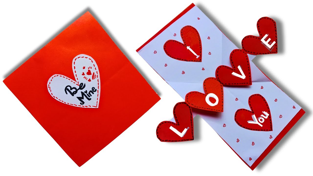 I Love You Pop-Up Valentine&rsquo;s Day Card | Easy Handmade Surprise Card Tutorial