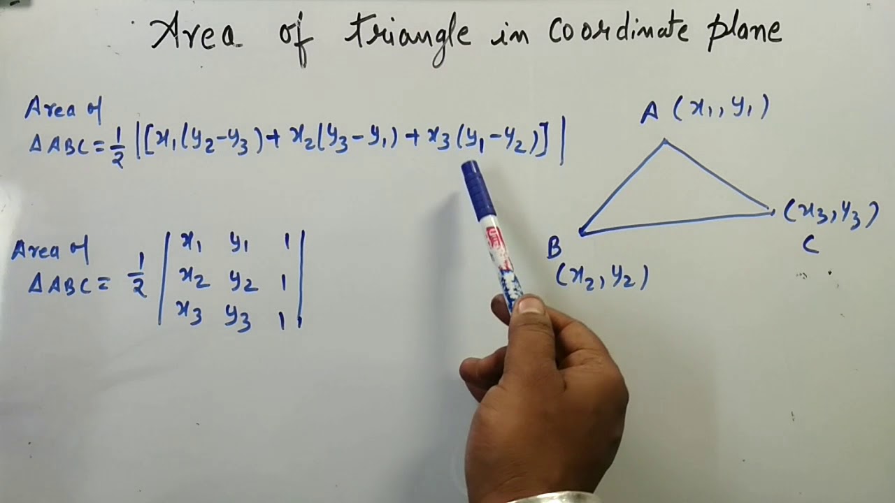 Area of triangle in Co ordinate Geometry derivation | Cartesian Co ordinate Part 4 | Kamaldheeriya