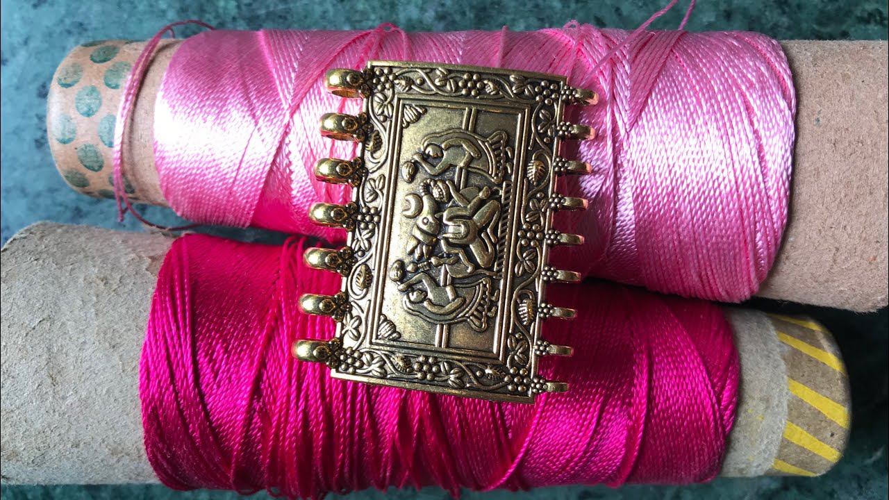 How to Make Silk Thread oxidized gold pandent necklace at Home // Jewelry making ideas