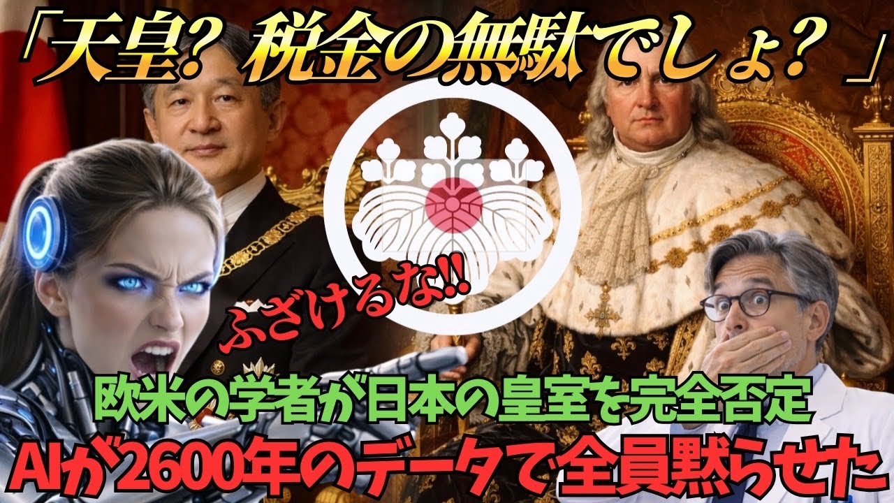 【海外の反応】AI「逆です。権力を捨てたから2600年続いたのです」仏歴史学者「天皇に実権がないなら無意味だ」→AIが各国王朝の崩壊原因を分析し全員が言葉を失った