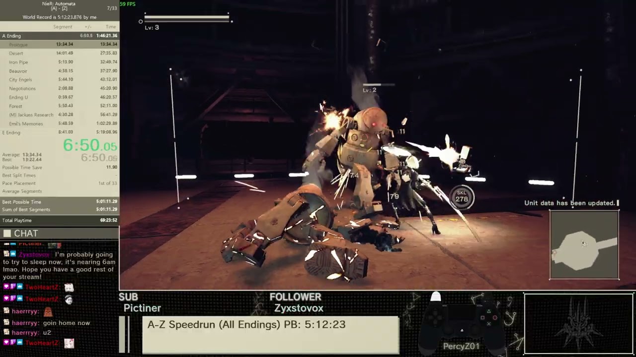 (World Record) NieR:Automata All Endings Speedrun in 5:07:04 (A-Z)
