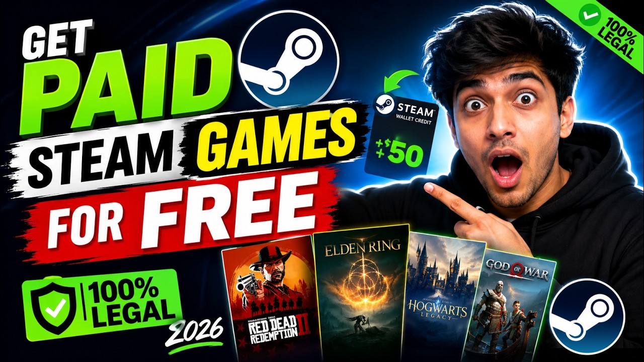 Get PAID Steam GAMES for FREE (100% Legal) 2026