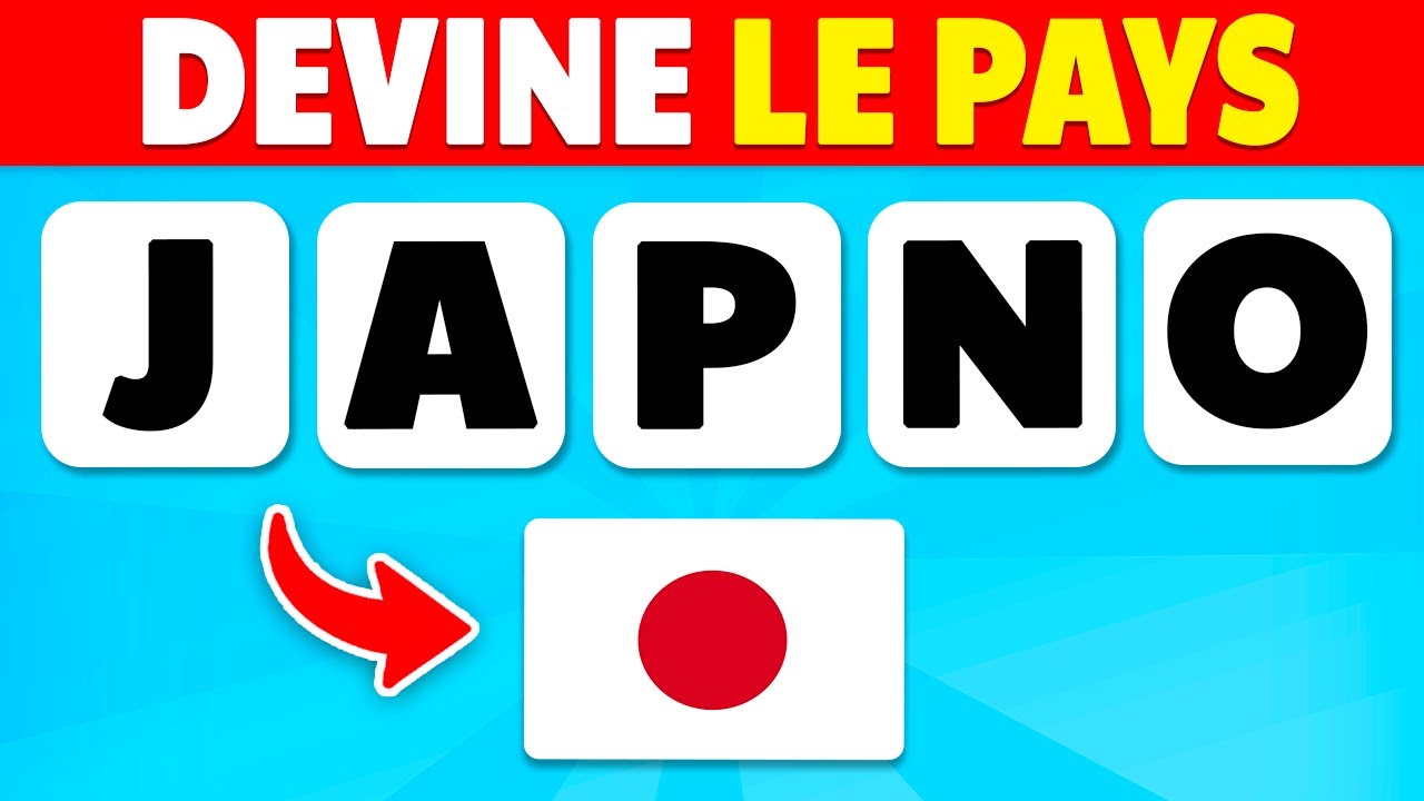 Devine le PAYS à partir des lettres MÉLANGÉES✅🌎 Facile, Moyen, Difficile, Impossible