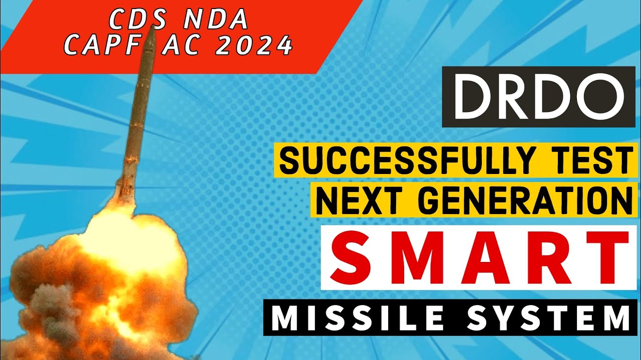 SMART Missile System| DRDO Smart missile test| Current affairs for CDS NDA CAPF AC 2024| #upsc #cds